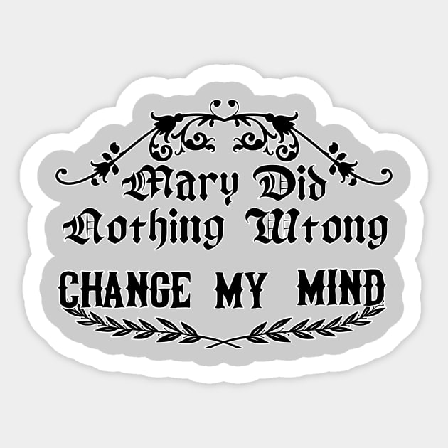 Jesse Lee- Mary Did Nothing Wrong Sticker by Music by Jesse Lee